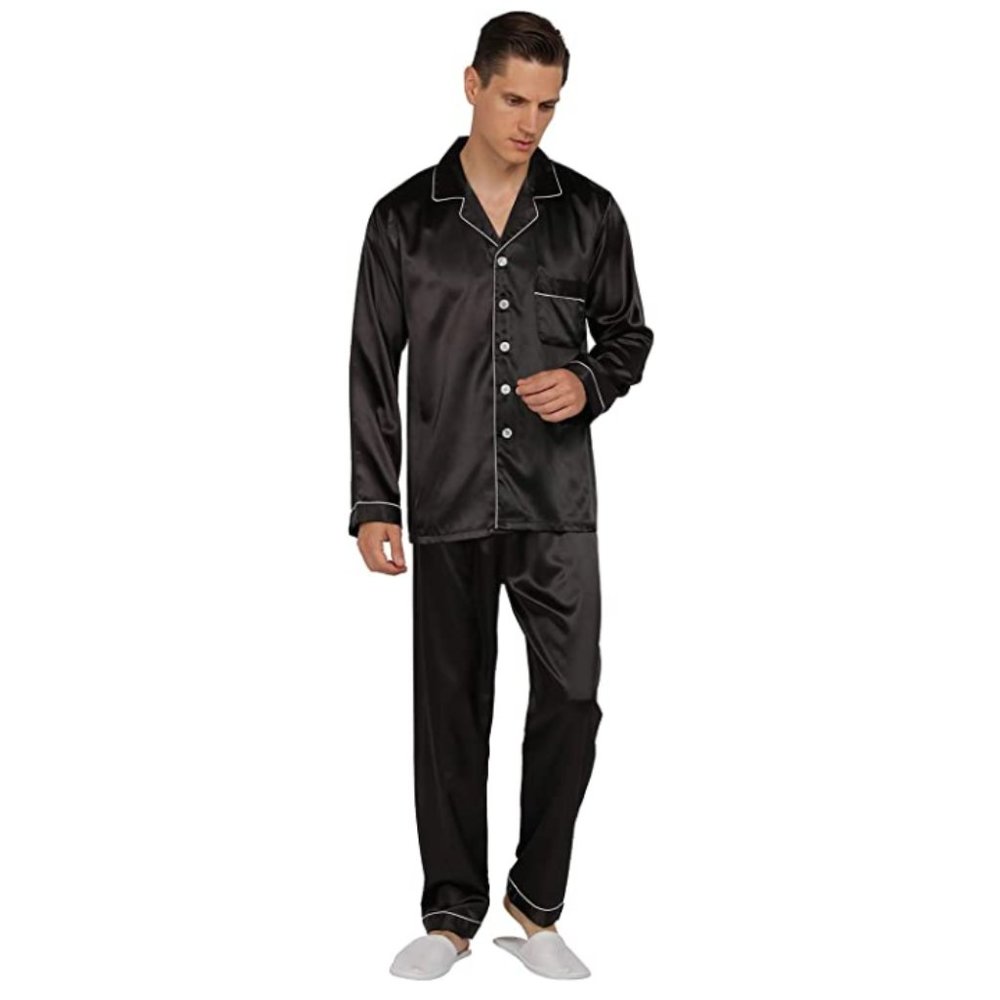 NEW Mens Silky Satin Sleepware